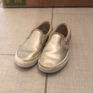 Gold vans shoes size 12 girls